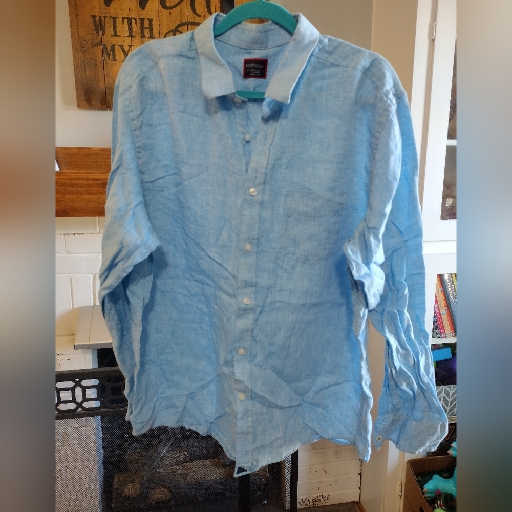 UNTUCKit 100% linen collared shirt